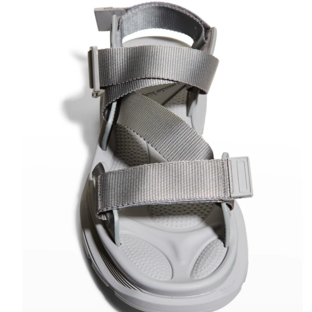 NIB $690 Alexander McQueen Strappy Leather Sport Sandals in size 44 EU / 11 US!